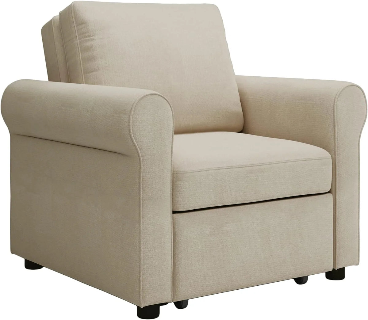 Beige Convertible Sleeper Chair Bed D17857