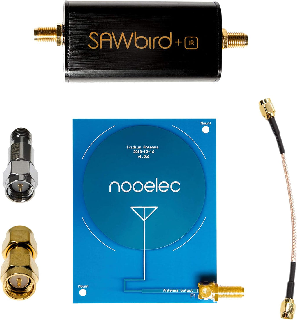 Active Iridium Reception Bundle with LNA & Filter Module, 1620MHz Patch Antenna, SMA DC Block, Cables & Adapters O161515