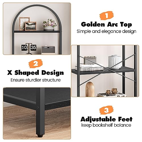 5 Tier Tall Wood Bookcase Z87247