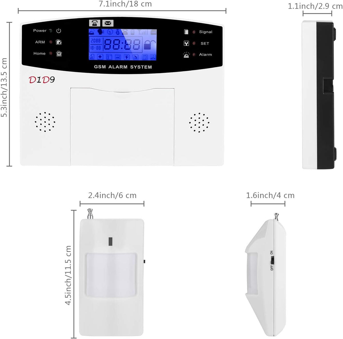 23 pcs Wireless GSM Home Burglar Alarm System Kit C8498