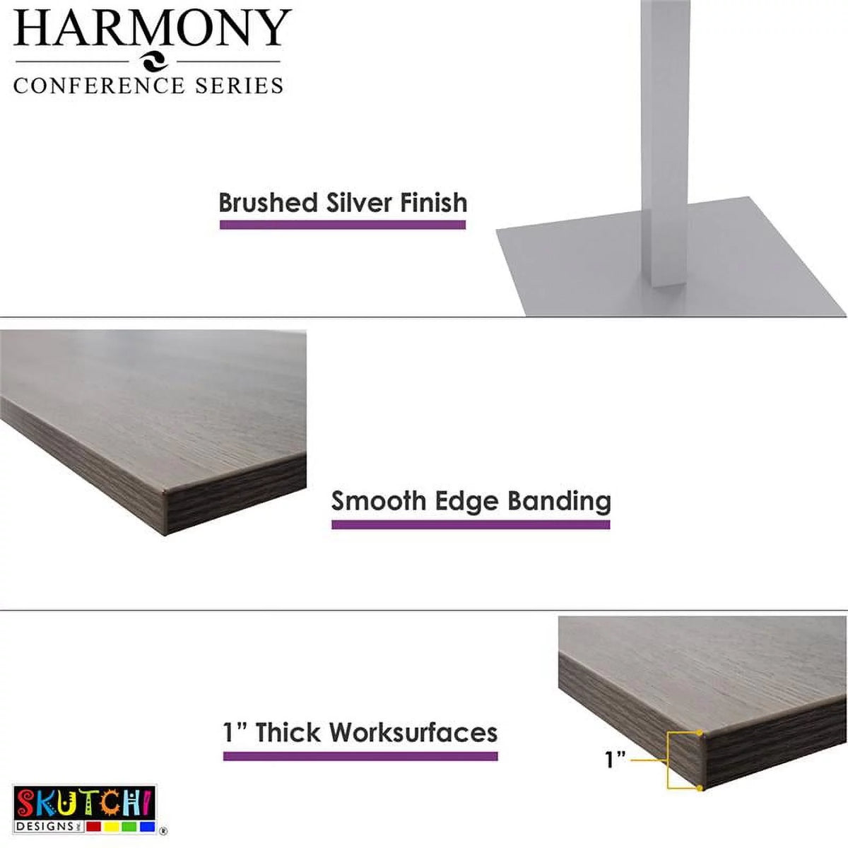6 Person Rectangular Conference Table 48X72 Metal T-Bases N634832
