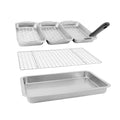 6-Piece Stainless Steel Grill Basket Set with Cooling Rack G76329