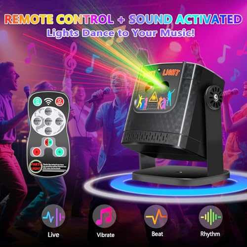 Sound Activated Strobe & Disco Ball Laser Lights Projector X270363