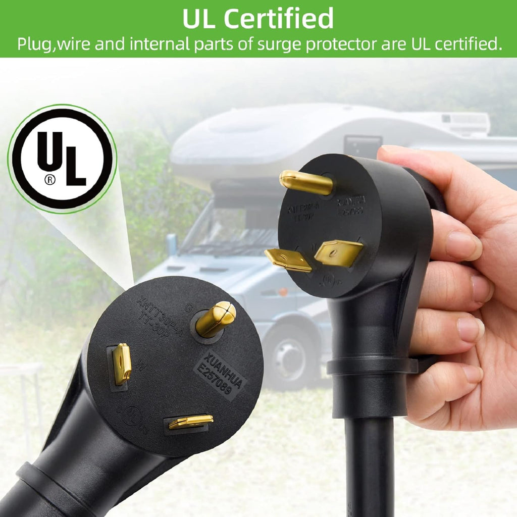 30 Amp RV Surge Protector with Waterproof Cover C4229