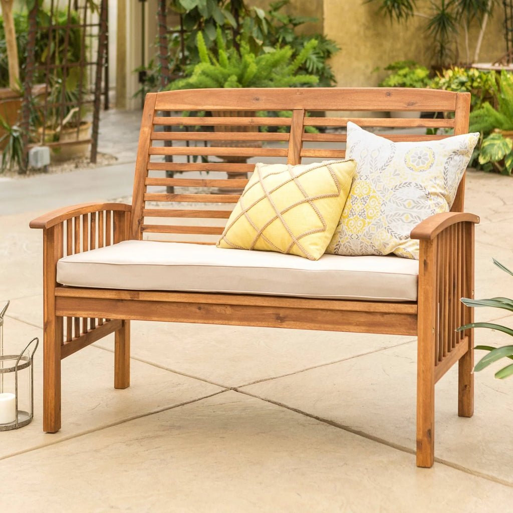 Brown Acacia Outdoor Love Seat L585