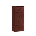Mahogany Brown Bookcase Cabinet with Doors U384186