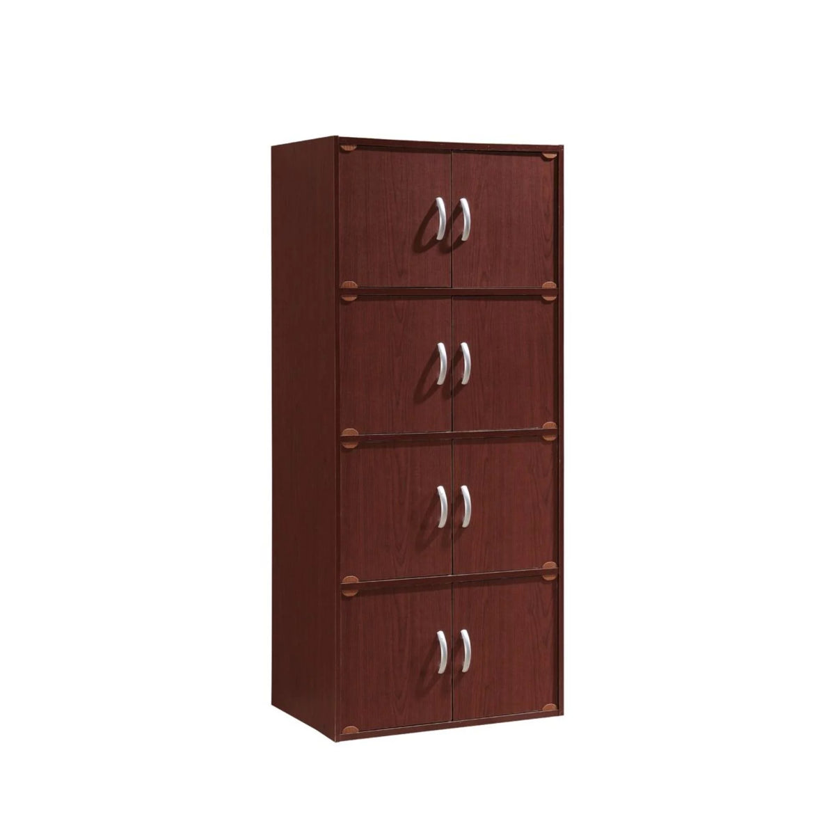 Mahogany Brown Bookcase Cabinet with Doors U384186
