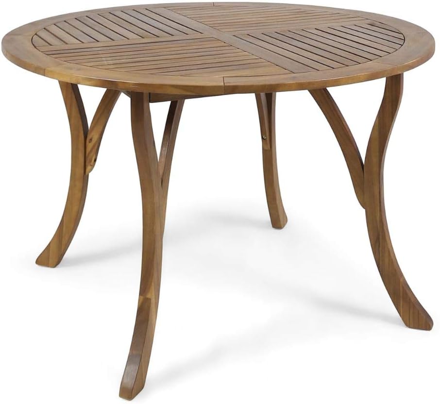 47 Round Acacia Wood Dining Table Y225