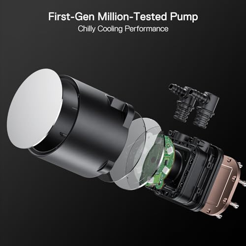 Liquid Cooling System CPU Water Cooler with 120mm PWM RGB Fans D98391