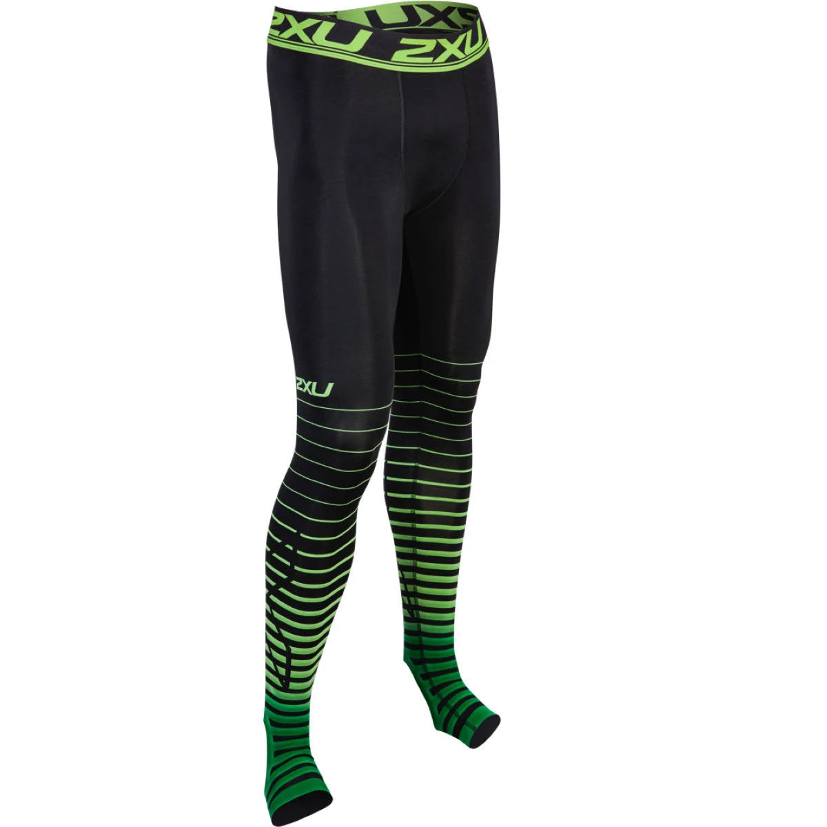 Black-Green XXL Compression Tights U880
