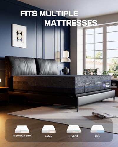 Queen Adjustable Bed Frame with 10-inch Cooling Gel Memory Foam Mattress A2955