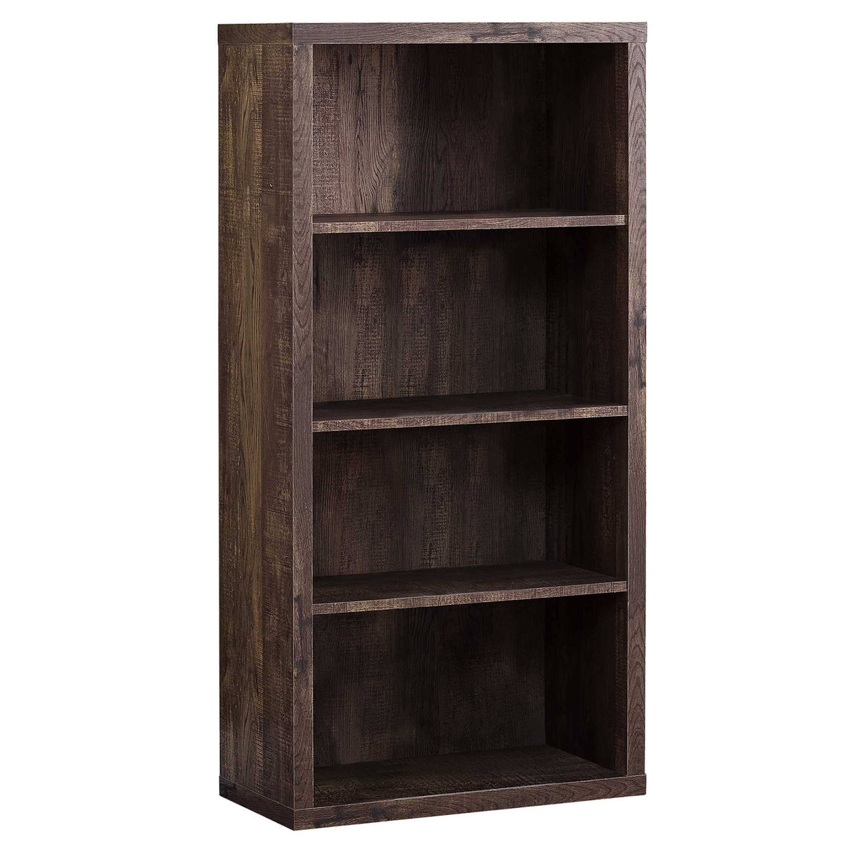 Brown Particle Board Adjustable Shelves Bookshelf A258