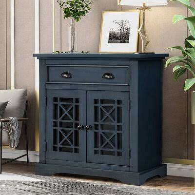 2 Door Navy Accent Cabinet J612601