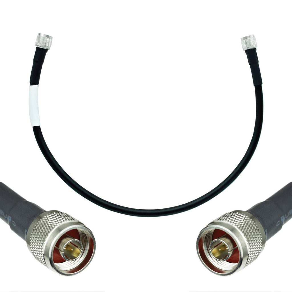 50-ohm N-Male to N-Male Black Coax Cable 60ft N34241