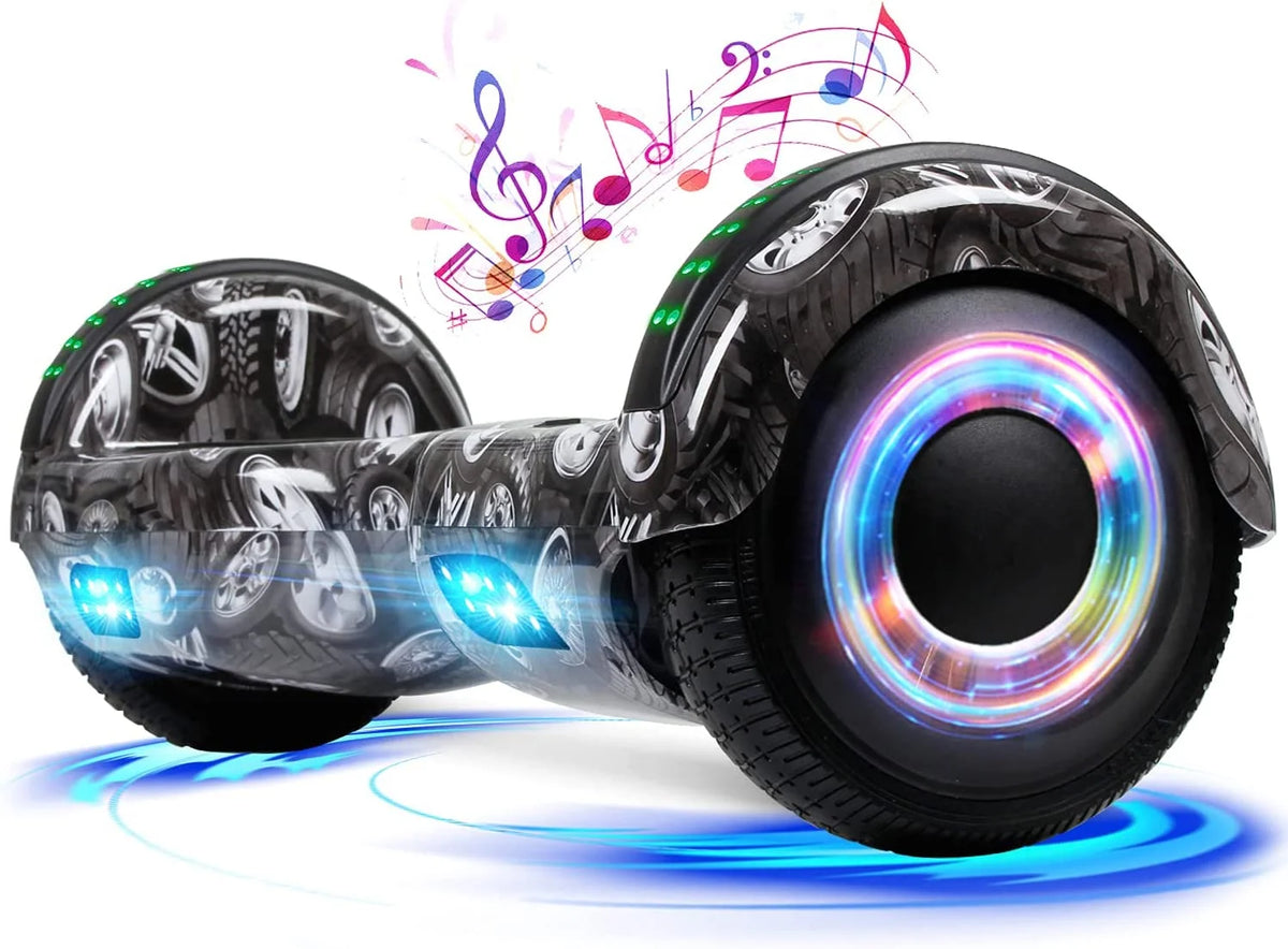 6.5inch Self Balancing Hoverboard with Bluetooth Speaker LED Lights D2628