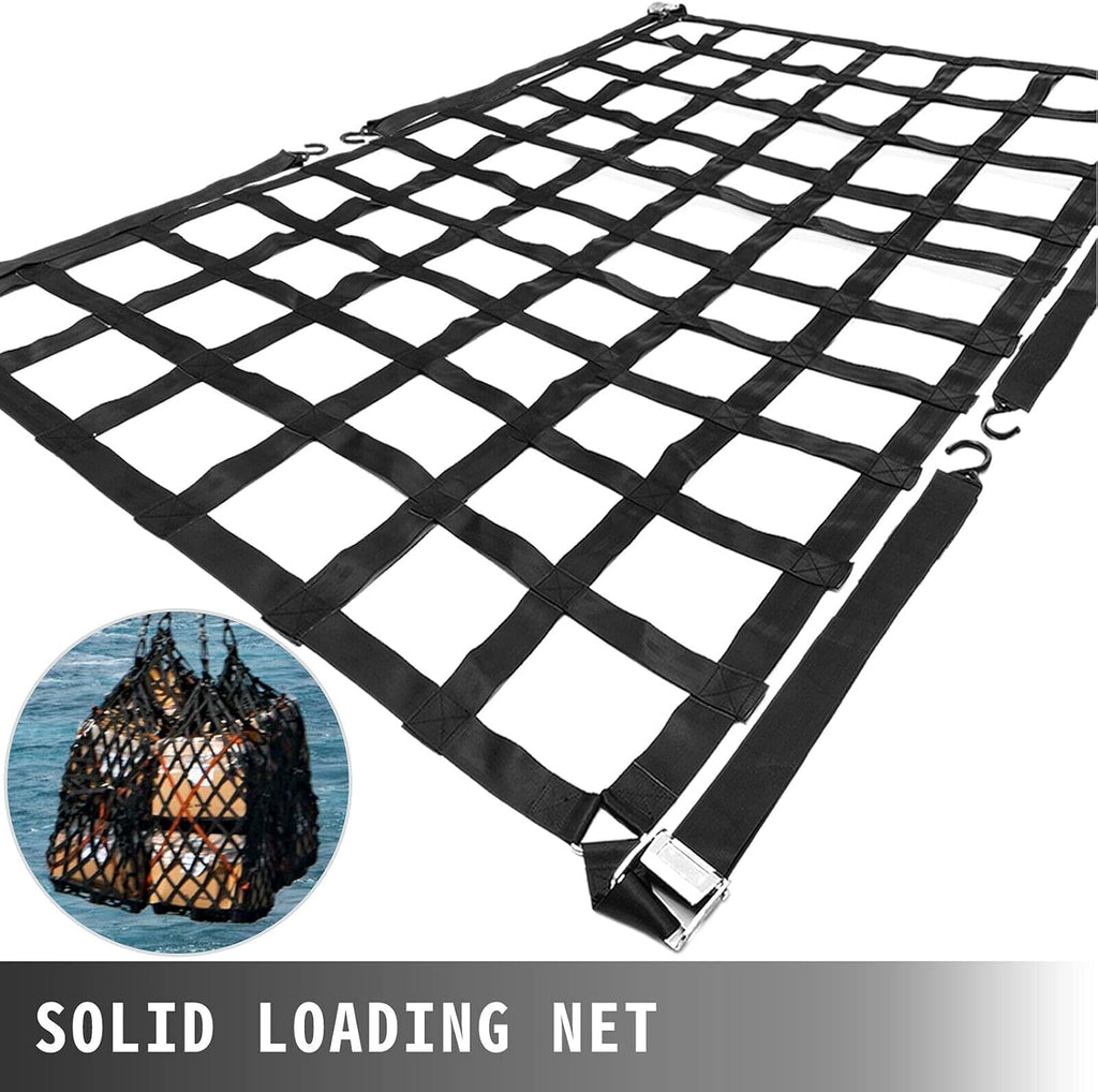 6.8'x 4.1' Heavy Duty Truck Bed Cargo Net with S-Hooks, 1100LBS, Pack of 2 Z33558