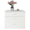 White 4 Drawer Wood Dresser J20597
