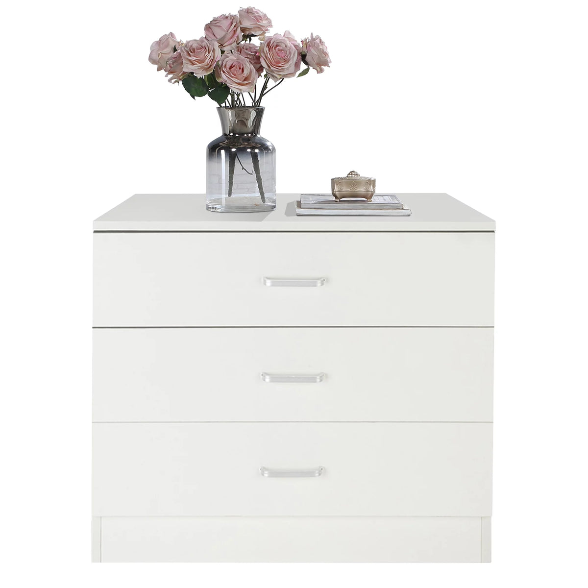 White 4 Drawer Wood Dresser J20597