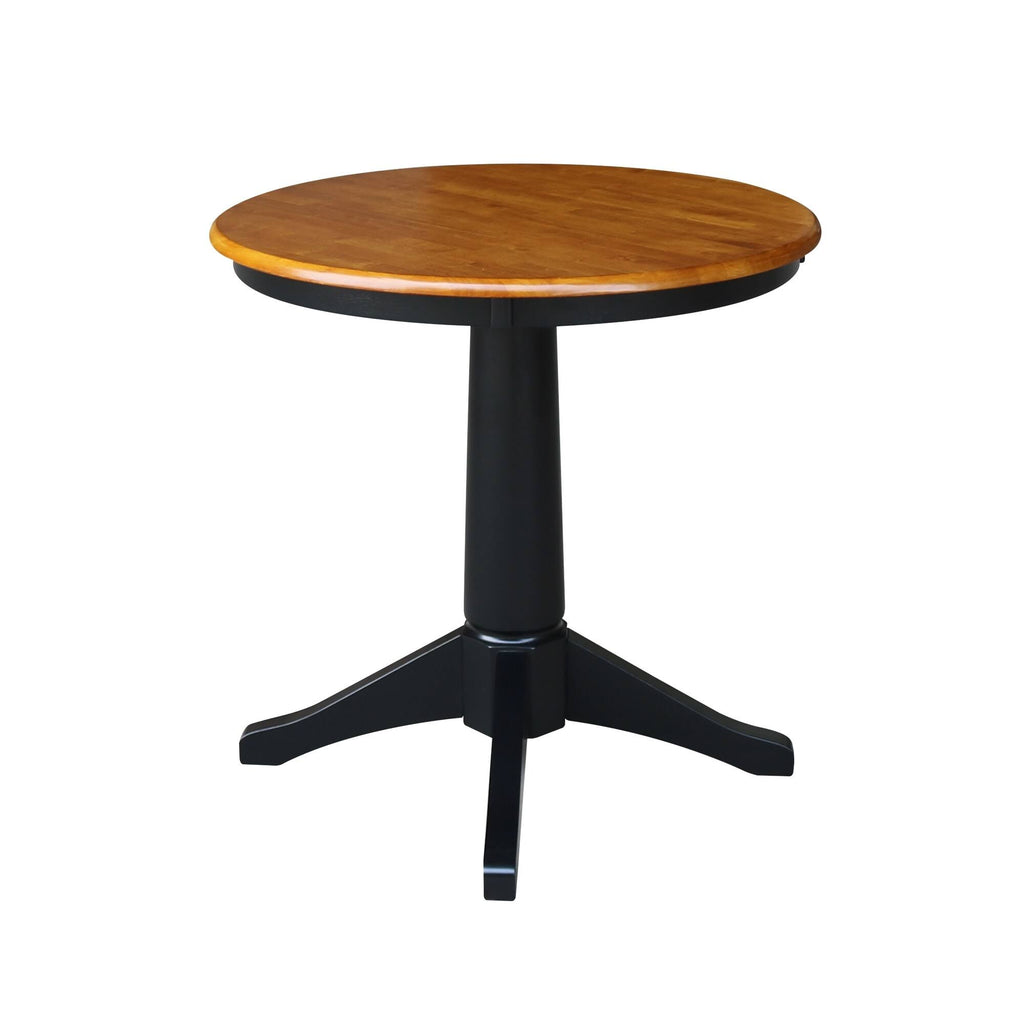 Espresso Round Top Pedestal Table with 2 Chairs N414931