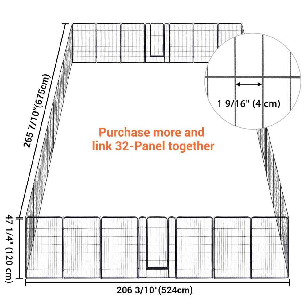 Extra Large Dog Exercise Fence Panel V227361