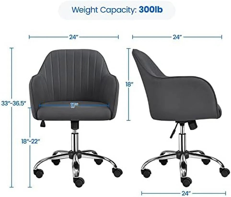 Faux Leather Height Adjustable Swivel Office Chair with Arms K2667