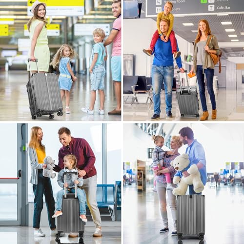 Black 20 Inch Lightweight Aluminum Frame Carry On Luggage P8608