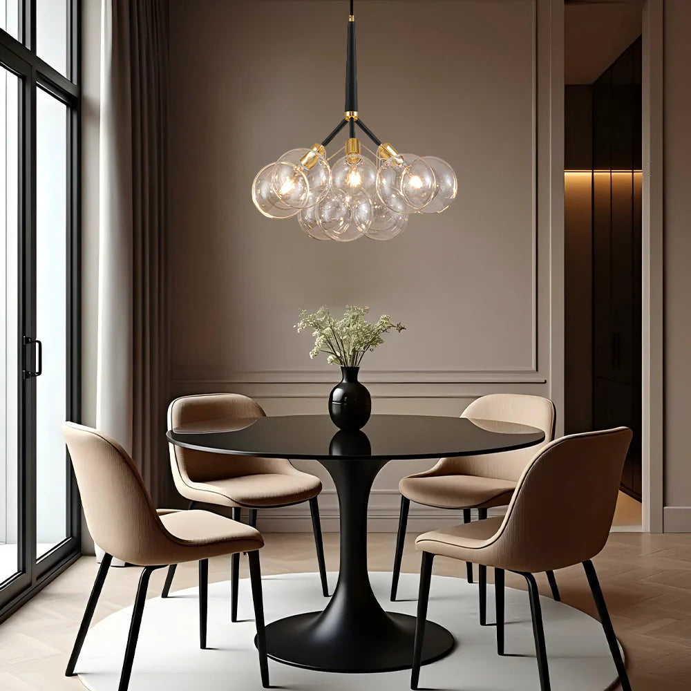 3-Light Glass Bubble Chandelier G85133