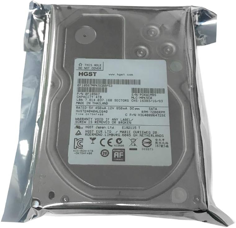 4TB 7200RPM SATA 6.0Gb/s 64MB Cache 3.5inch Internal Hard Drive Pack of 2 H5518