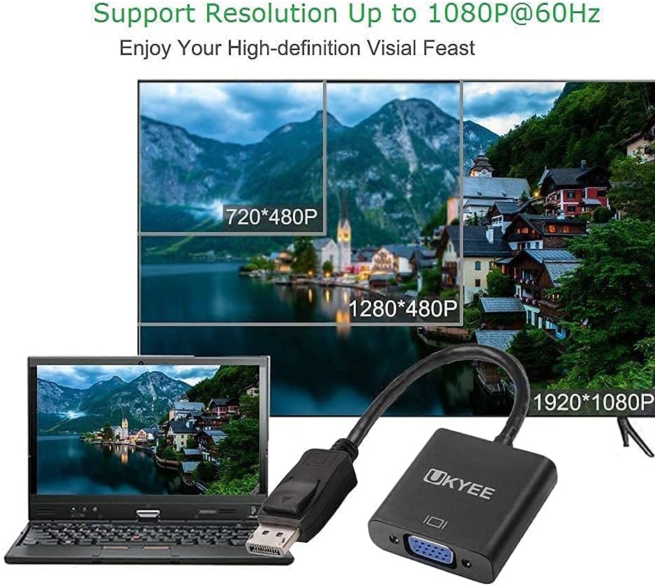 DisplayPort to VGA Adapter 10-Pack, Male to Female Converter Cable R949013