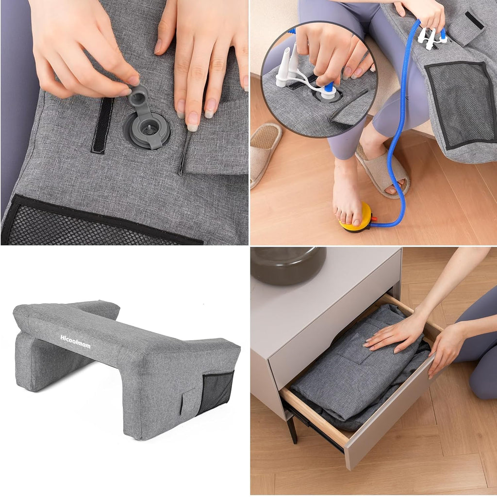 Inflatable Bed Rest Pillow with Lap Desk G1472