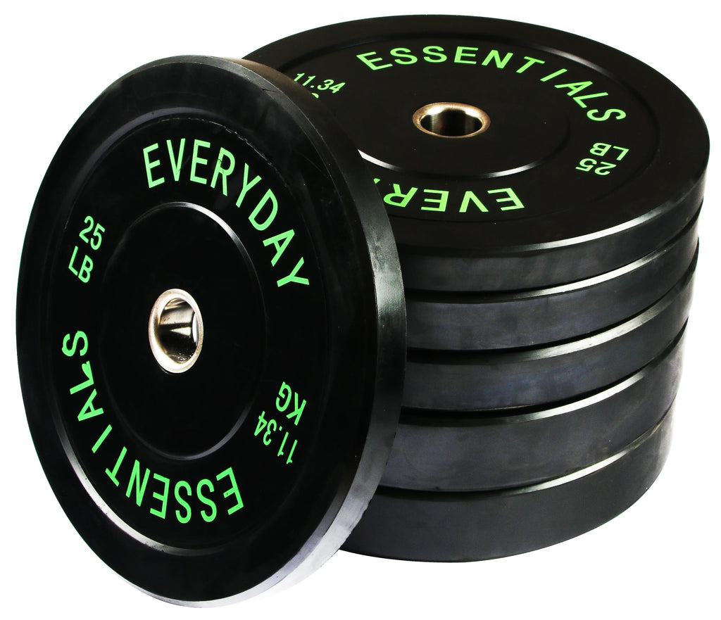 Black Olympic Bumper Plate Weight Plate Set, 210 lbs N541