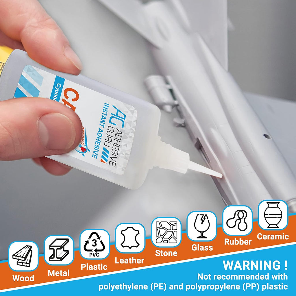 0.9 oz - 3.38 fl oz Cyanoacrylate Glue and Activator Q33545