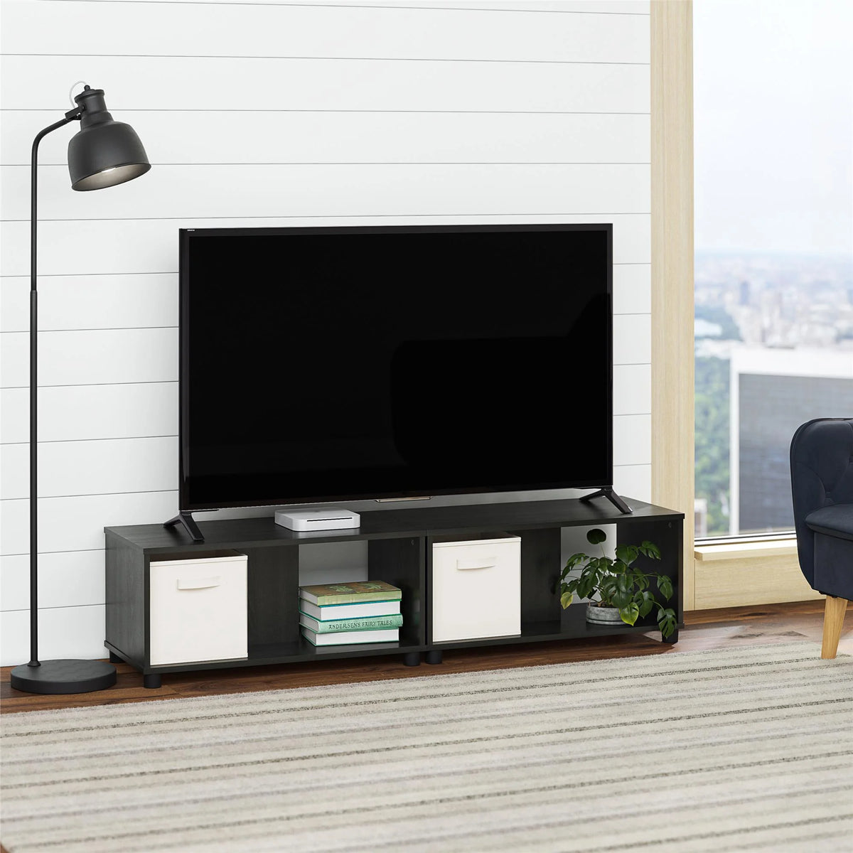 Adjustable Stacking TV Stand up to 70 inches Natural B91244
