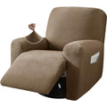Oversized 3 Piece Slipcovers for Large Recliner Chair Soft Jacquard Dark Gray Z563089