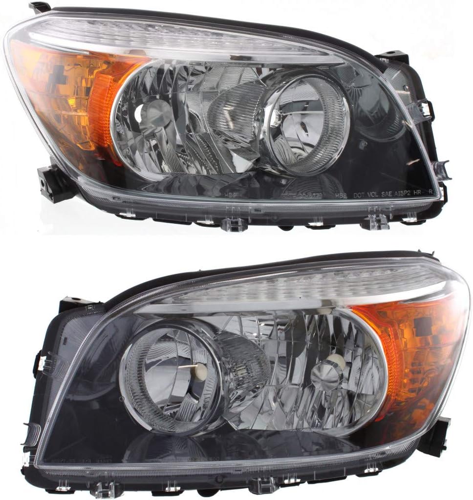 Headlight Assembly 2006 2007 2008 Driver Side Black Housing D3661