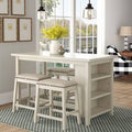 White 5 Piece Counter Height Dining Set D104
