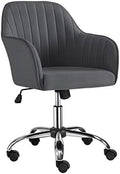 Faux Leather Height Adjustable Swivel Office Chair with Arms K2667