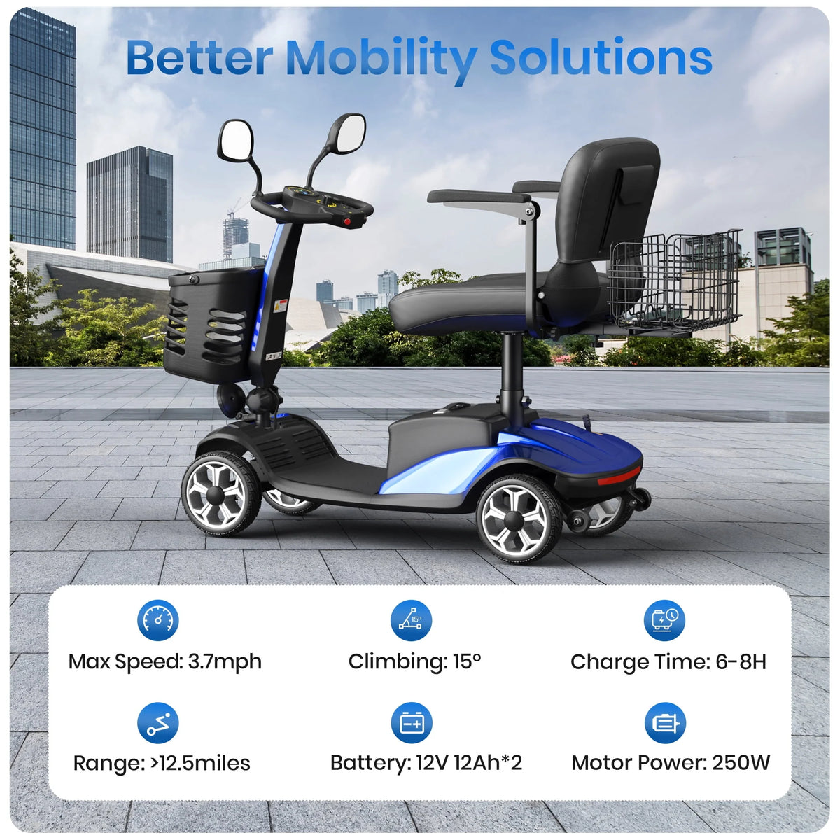 4 Wheel Foldable Mobility Scooter F22550