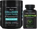 Multi Collagen Peptides Powder + Colostrum Capsules with Vitamin C, Zinc V990863