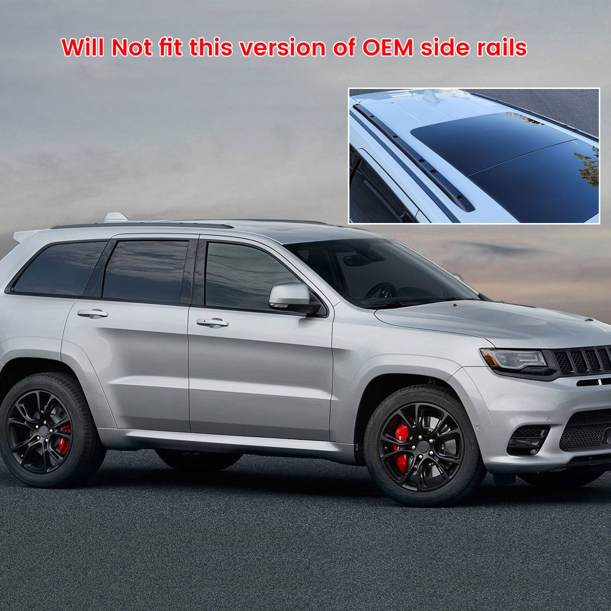 Black Aluminum Roof Rack Cross Bar Cargo Carrier 2PCS X9833