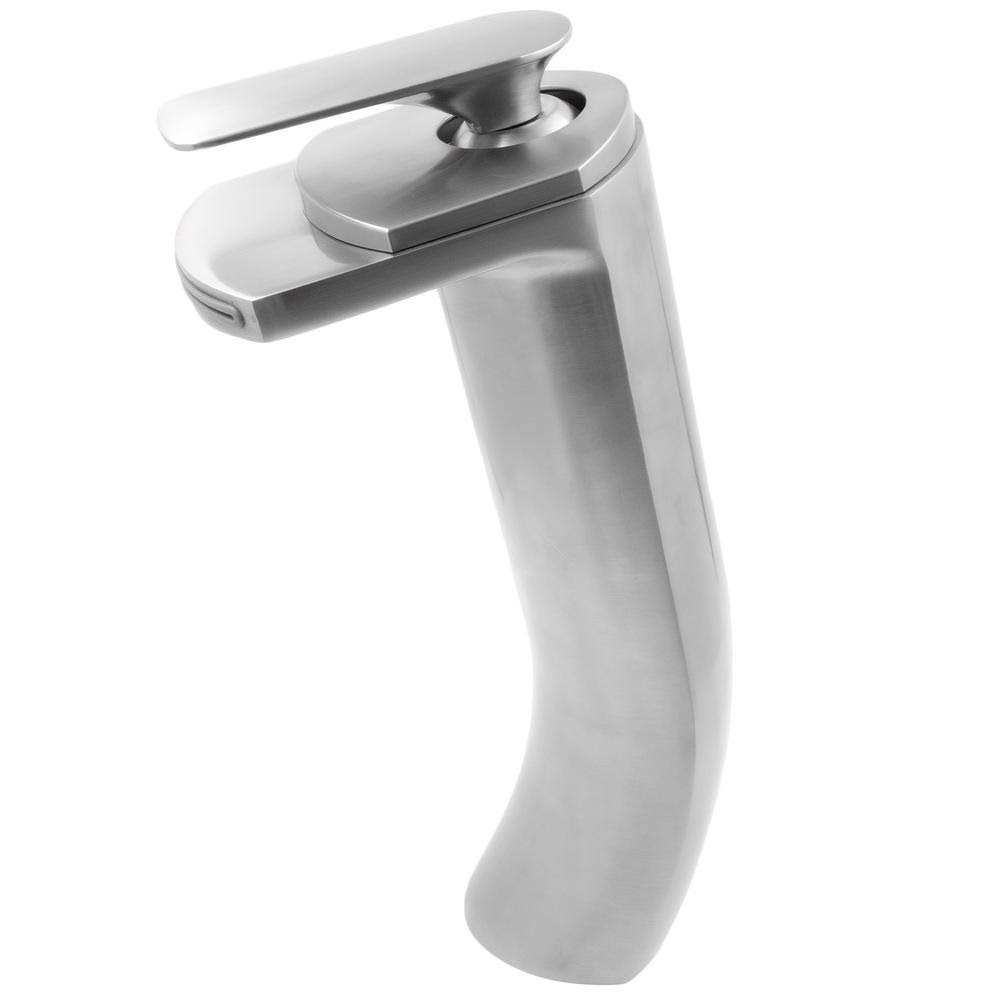 Brushed Nickel Waterfall Vessel Faucet P760