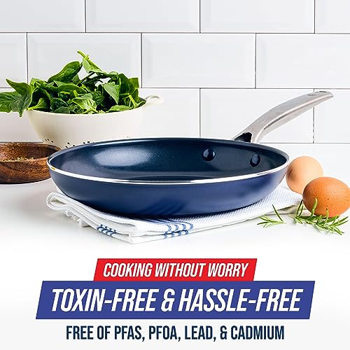 Blue Diamond 9.5" and 11" Nonstick Ceramic Frying Pan Skillet Set Z221395