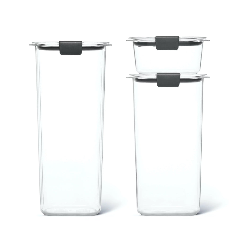 Set of 3 Food Storage Canisters with Latching Lids G82264