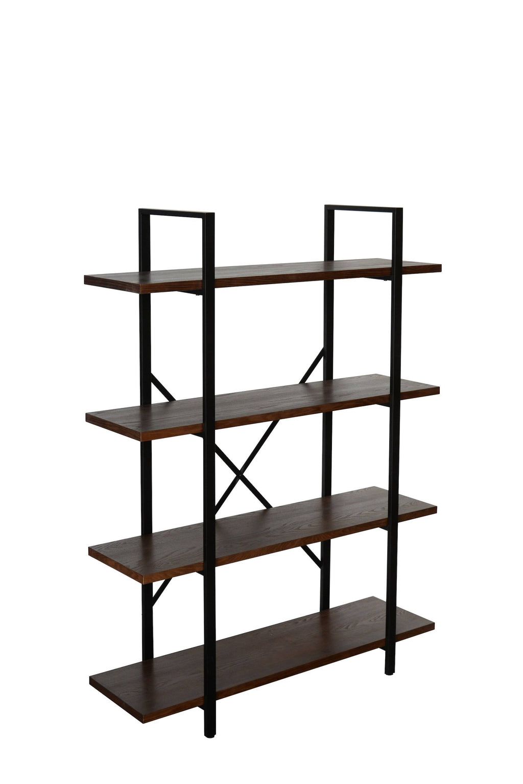 Walnut Brown 4 Shelf Etagere Bookcase O329947