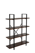 Walnut Brown 4 Shelf Etagere Bookcase O329947
