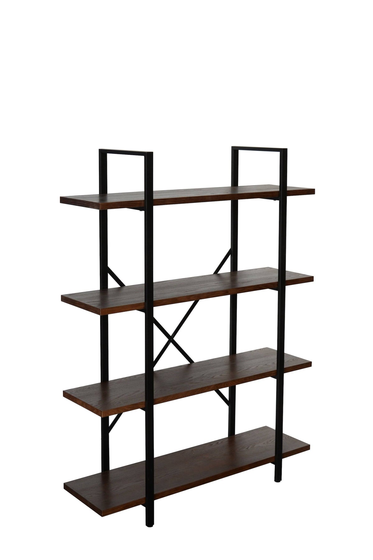 Walnut Brown 4 Shelf Etagere Bookcase O329947