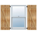 Rough Sawn Western Red Cedar Board-n-Batten Shutters C4505