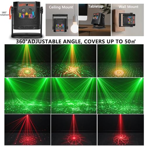 Sound Activated Strobe & Disco Ball Laser Lights Projector X270363