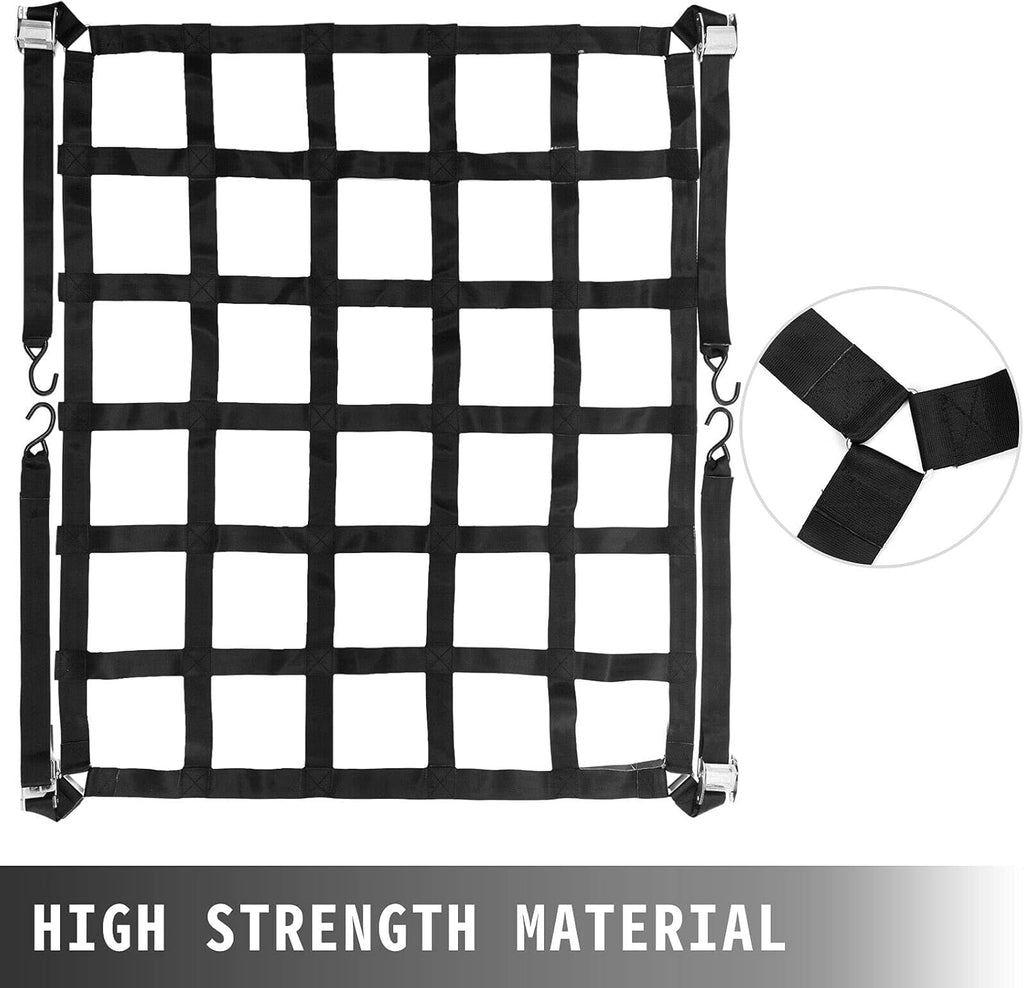 6.8'x 4.1' Heavy Duty Truck Bed Cargo Net with S-Hooks, 1100LBS, Pack of 2 Z33558