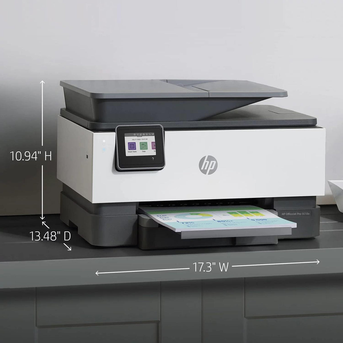 HP OfficeJet Pro All-in-One Wireless Color Inkjet Printer, Gray X5474